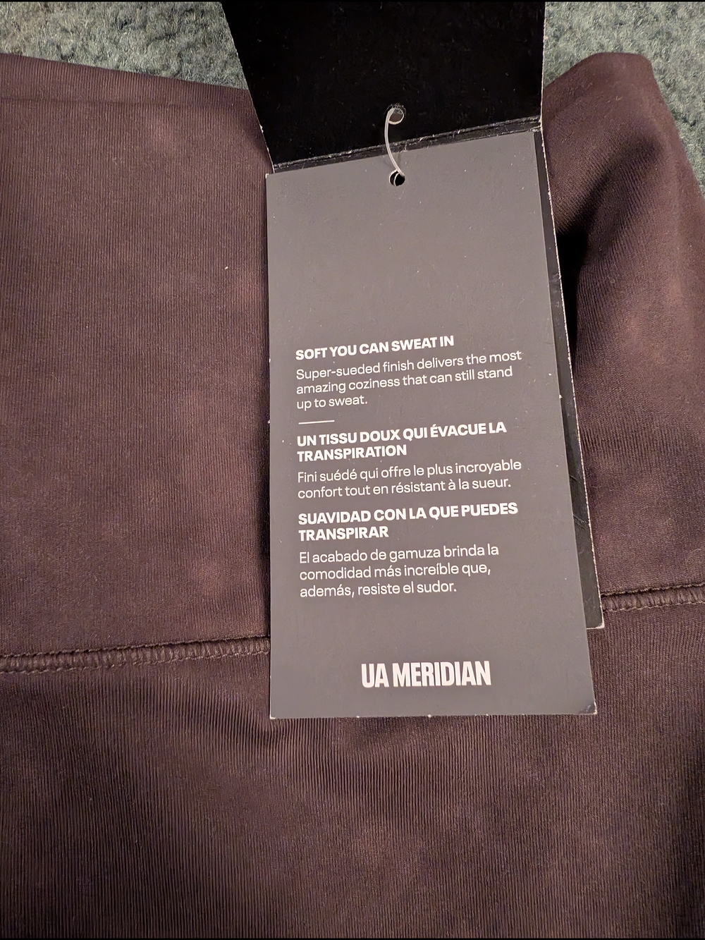 NWT Under Armour Meridian Suede Effect Leggings - Picture 6 of 9